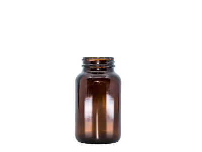 BEWIT Flacon de 200 ml din sticlă brună, lucioasă, cu gât larg